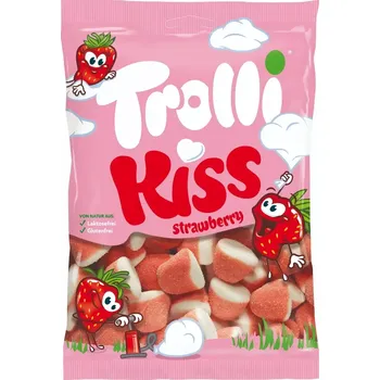 Bonbon Trolli Strawberry kiss Jahodové pusinky 200 g