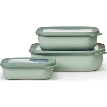 Dóza na potraviny Box na potraviny CIRQULA RECT L, sada 3 ks, severská šalvěj, plast, Mepal