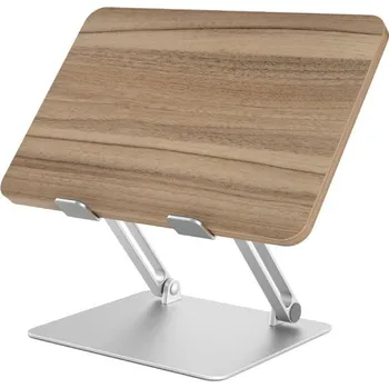 AP-2DM dřevěný polohovatelný stojánek pro MacBook - hnědý