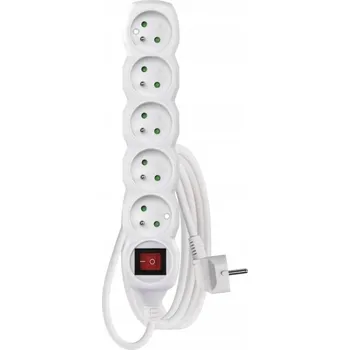 Napájecí kabel Prodlužovací Kabel bubnový Emos 3 m 5 ks zásuvek bílý