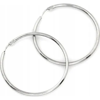 Náušnice Stříbrné náušnice 925 hladké kruhy 30,5 mm 1,26 g