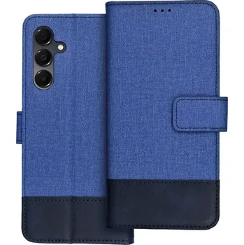 Pouzdro na mobilní telefon GOMMA Book pouzdro Samsung Galaxy A17 - modré (GOMMA Book flipové pouzdro pro Samsung Galaxy A17 - modrý obal s kapsami a magnetem)