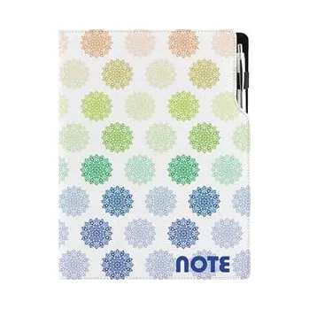 Notes - zápisník DESIGN A4 linkovaný - Mandala barevný
