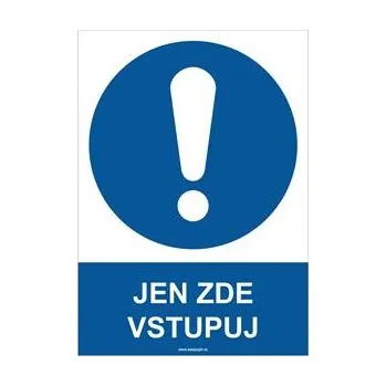 JEN ZDE VSTUPUJ - bezpečnostní tabulka, plast A4, 0,5 mm