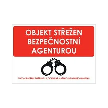 OBJEKT STŘEŽEN BEZPEČNOSTNÍ AGENTUROU, plast 2 mm, A5