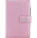 Diář BRILIANT týdenní A5 2026 český - světle růžová