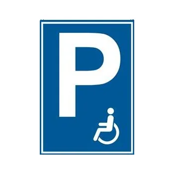 Parkoviště pro vozíčkáře - bezpečnostní tabulka, samolepka A4