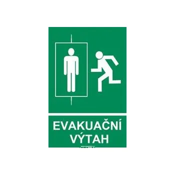 Kancelář Evakuační výtah - bezpečnostní tabulka, samolepka 150x200 mm