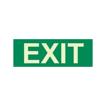 EXIT - fotoluminiscenční tabulka, plast 1 mm 300x120 mm