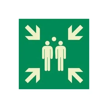 Shromaždiště - fotoluminiscenční tabulka, plast 1 mm 300x300 mm