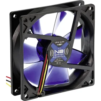 PC ventilátor NoiseBlocker BlackSilent XE1 PC větrák s krytem černá, modrá (transparentní) (š x v x h) 92 x 92 x 25 mm