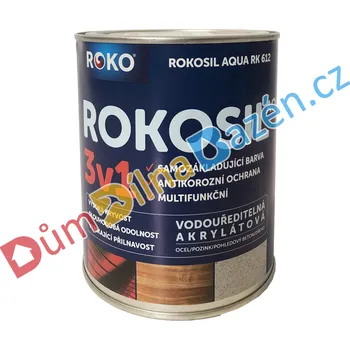 barva na kov Rokospol Rokosil Aqua 3v1 RK612 samozákladující barva Barva: ČSN 4550, Velikost: 0,6 l