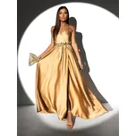 Zlaté elegantní dlouhé šaty FAIRYTALE