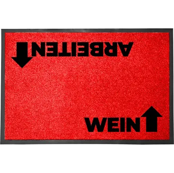 Rohožka Vchodová rohožka červená pod dveře Zábavné víno Robota Dárek 60x40