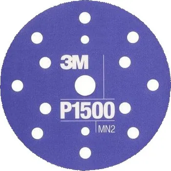 Brusný kotouč 3M Flexibilní brusný kotouč 270J, 15 děr, D150, P1500 zelený P400