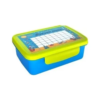 Svačinový box ZDRAVÁ LAHEV Zdravá sváča modrá/zelená