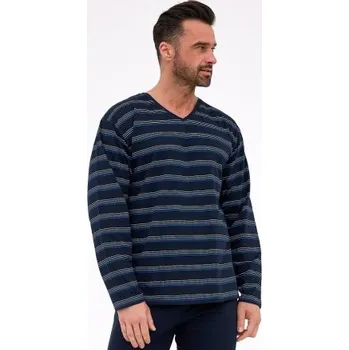 Pánské pyžamo Pánské pyžamo Cornette Various 139/46 - výstřih do V Tmavě modrá XL