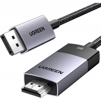 Video kabel Kabel UGREEN DisplayPort na HDMI 8K 60Hz 2m pro počítačový monitor