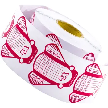 Šablony na nehty široké velké červené 500ks