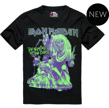 Pánské tričko BRANDIT tričko Iron Maiden T Shirt Number of the Beast I černá Velikost: 5XL