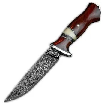 Kuchyňský nůž KnifeBoss lovecký damaškový nůž Outdoor Hunter VG-10 + doprava zdarma!