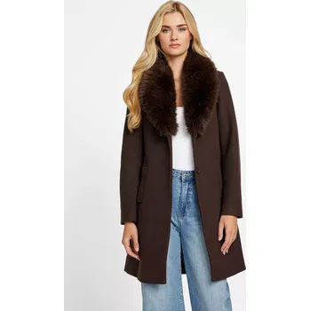 Dámská mikina GUESS dámský kabát Cheryl hnědý XXL