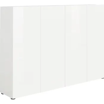 Bílý široký botník Nadine 160 x 115 x 34 MDF