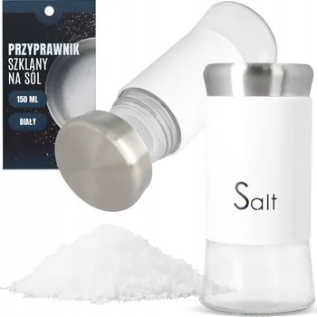 Dóza na potraviny KOŘENKA SOLNIČKA 150 Ml NÁDOBA Skleněná SŮL DÁVKOVAČ Koření KUCHYŇSKÝ