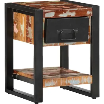 Noční stolek zahrada-XL Noční stolek vícebarevný 35x34x45 cm recyklované dřevo 4013569