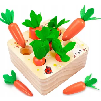 Hračka pro nejmenší SENZORICKÉ HRAČKY ZAHRADA S MRKVEMI DĚTI Klasifikační hra