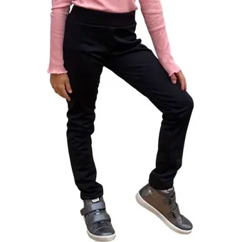 Dětská móda ADELLINO Dětské pružné softshellové legíny Adellino ČERNÁ - 134