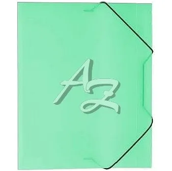složka A4 3klopy PP guma Diagonal Zelená