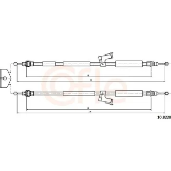 Auto-moto Lanovod parkovací brzdy COFLE 92.10.8228