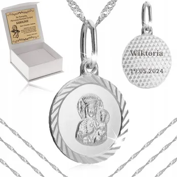 Řetízek STŘÍBRNÝ ŘETÍZEK S MEDAILONKEM RYZOST 925 PAMÁTKA PRVNÍHO SVATÉHO PŘIJÍMÁNÍ + DÁRKY ZDARMA