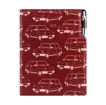 Diář Diář DESIGN týdenní A4 2026 český - bordó - Maluch