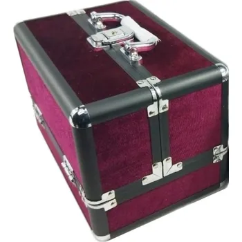 Kosmetický kufr Růžovo-fialový rozkládací kufřík