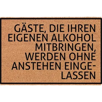 Rohožka Kokosová rohožka před dveře | Vtipná s nápisem Vlastní alkohol Dárek