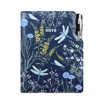 Zápisník Notes DESIGN A4 čtverečkovaný - modrá - vážky