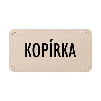 Cedulka na dveře - Kopírka, dřevěná tabulka, 160 x 80 mm