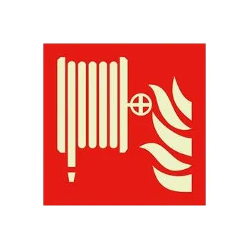 Požární hadice - fotoluminiscenční tabulka, plast 1 mm 150x150 mm