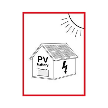 Značení Označení FVE na budově s baterií - PV symbol - bezpečnostní tabulka, plast 0,5 mm 45 x 60 mm