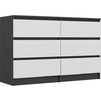 Komoda Komoda Malwa M6 120 cm antracit/bílá