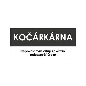 KOČÁRKÁRNA, šedá, plast 2 mm 190x90 mm