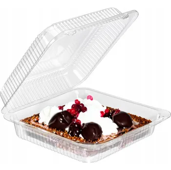 Dóza na potraviny Plastová nádoba na dort 25 Ks na svatební hostina přijímání 23x23x7,3 cm