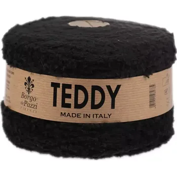 Příze Borgo de Pazzi Teddy 18 Černá (Špagátová žinylková příze Teddy černá)
