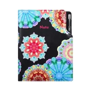 Zápisník Notes DESIGN B5 tečkovaný - černá - kaleidoskop