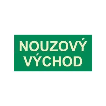 Značení Nouzový východ - fotoluminiscenční tabulka, samolepka 200x100 mm