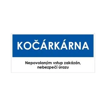 KOČÁRKÁRNA, modrá, plast 1 mm 190x90 mm