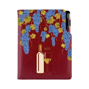 Zápisník Notes - zápisník DESIGN B6 nelinkovaný - bordó - Víno
