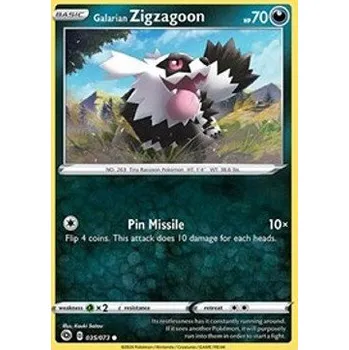 Sběratelská karetní hra Pokémon CPA 035/073 Galarian Zigzagoon - Champion’s Path Stav: Near Mint, Verze: REVERSE HOLO